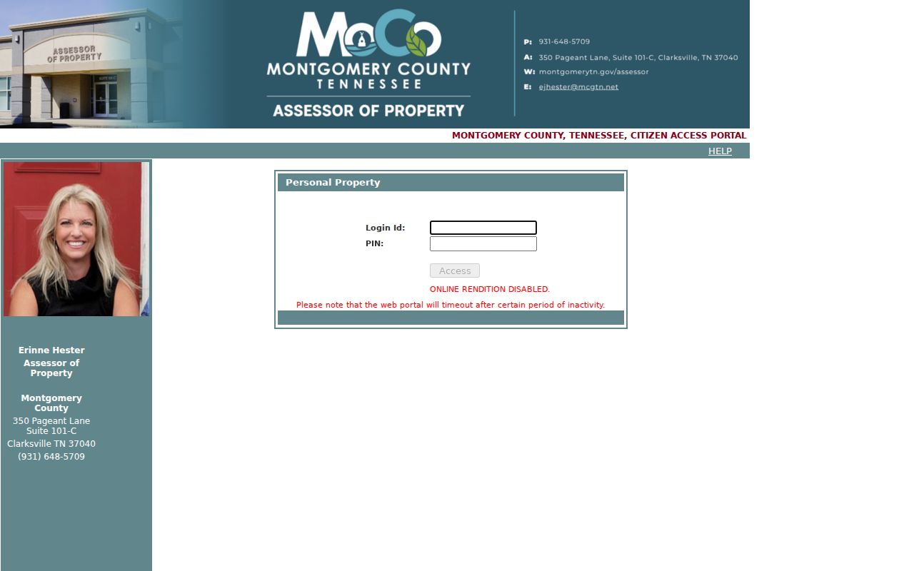 Montgomery County people search property owner interface