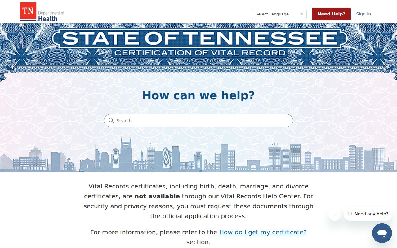 Montgomery County people search vital record application hub
